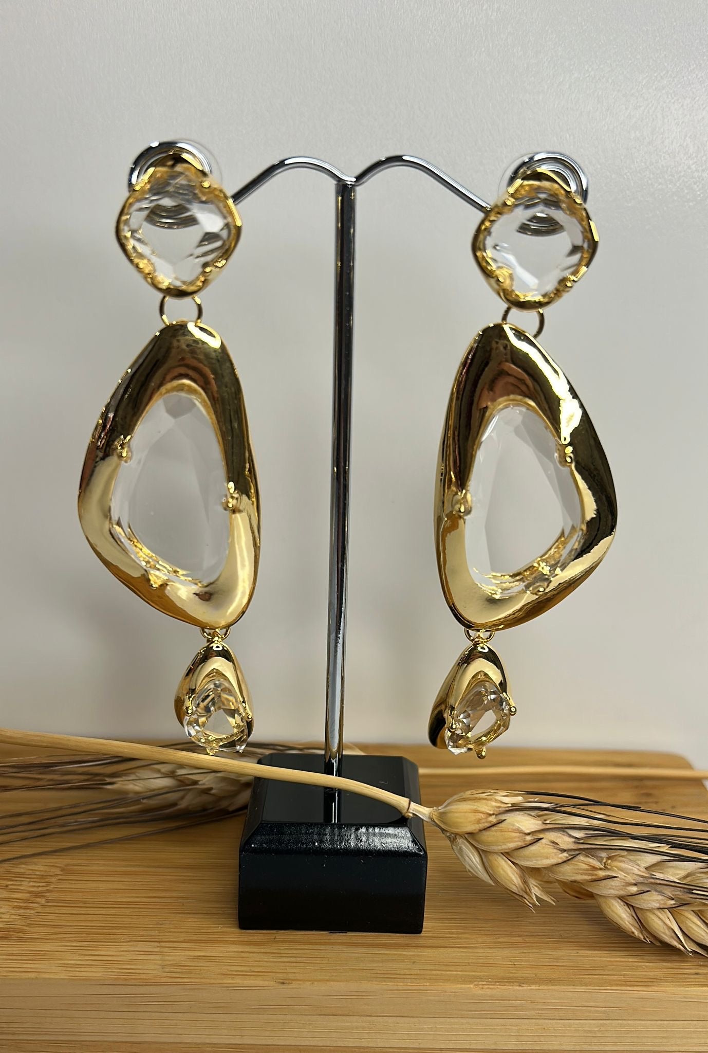 Pendientes flamenca cristal