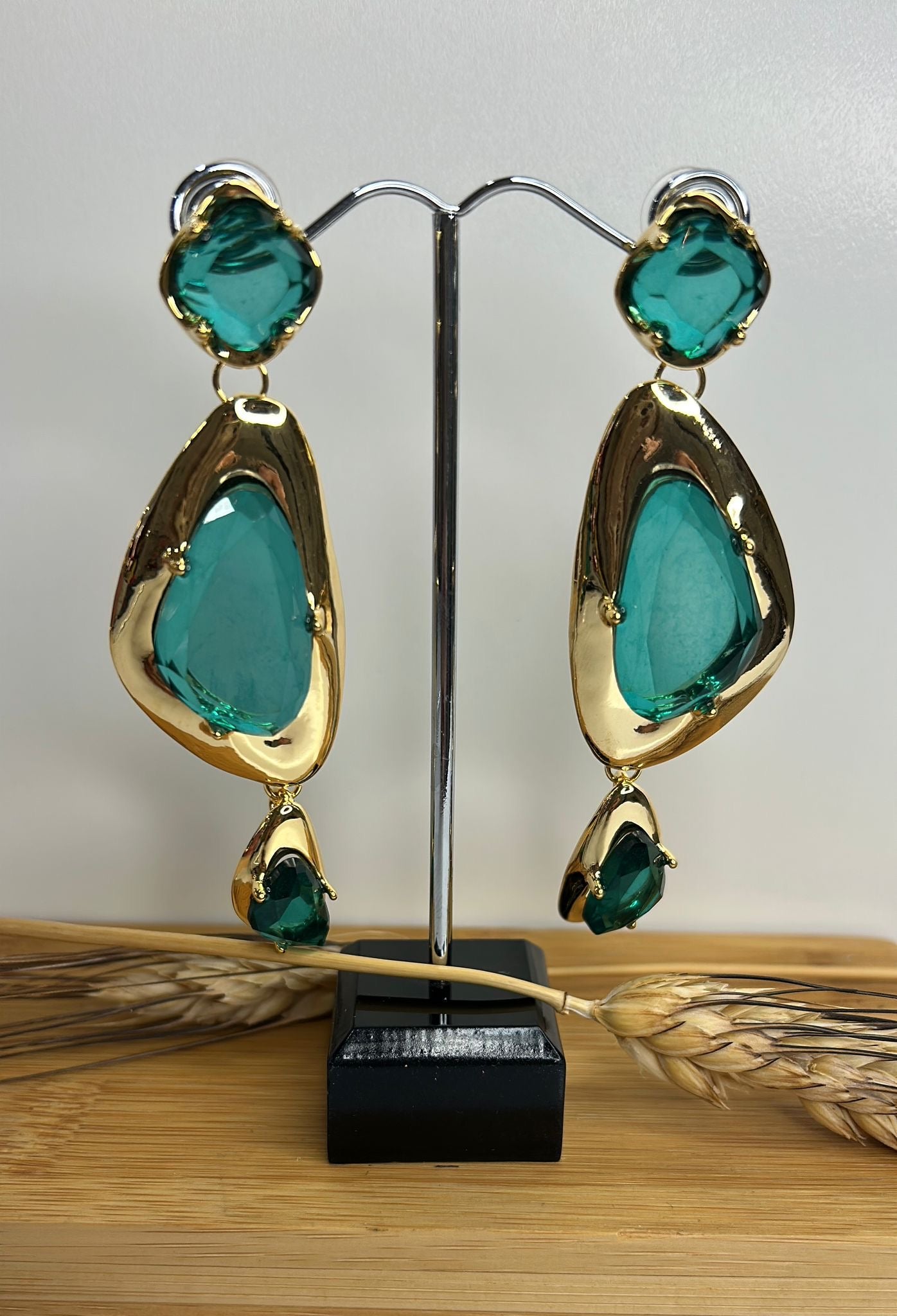 Pendientes flamenca cristal