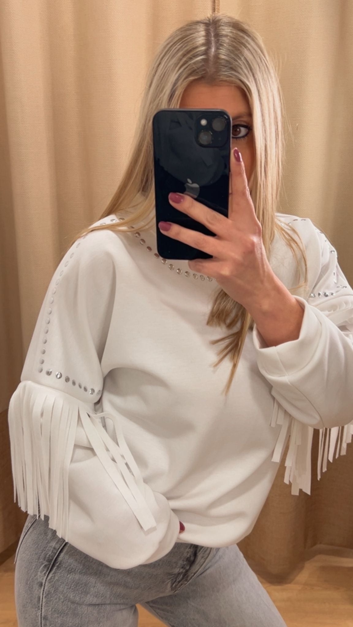 Sudadera flecos