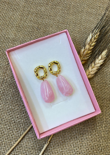 Pendientes flamenca piedra