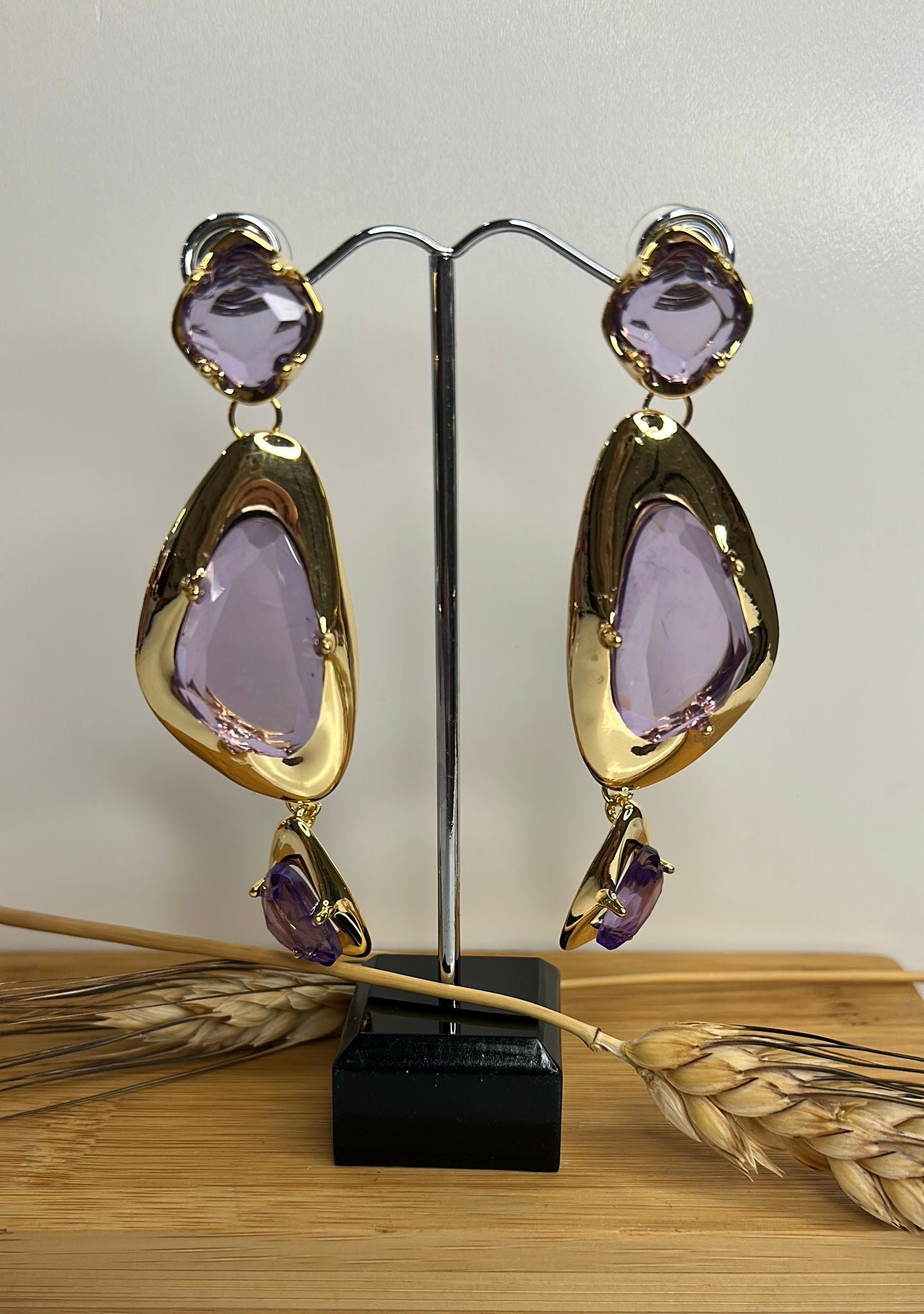 Pendientes flamenca cristal