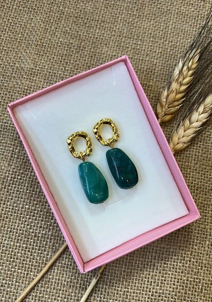 Pendientes flamenca piedra