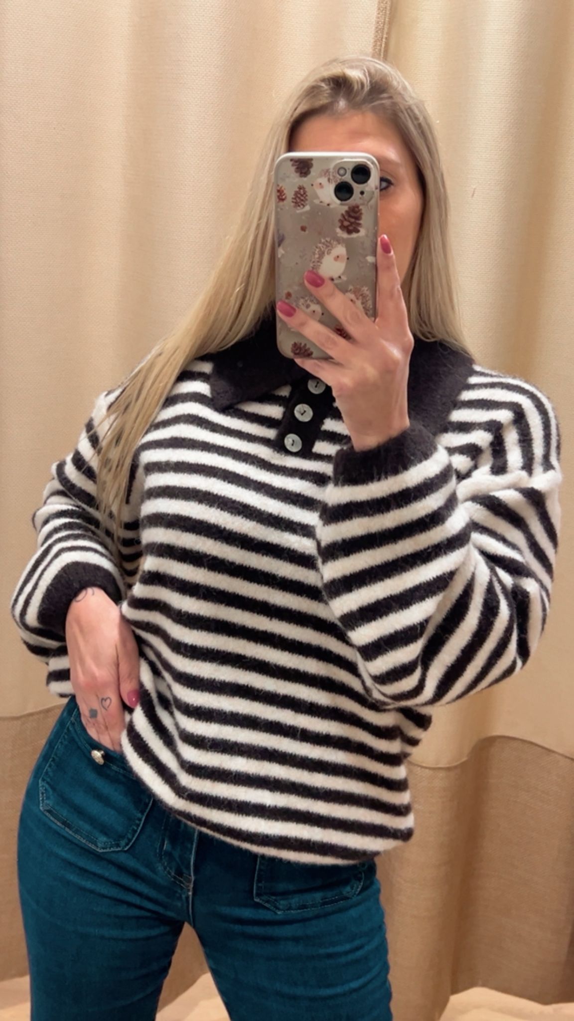 Jersey rayas con cuello