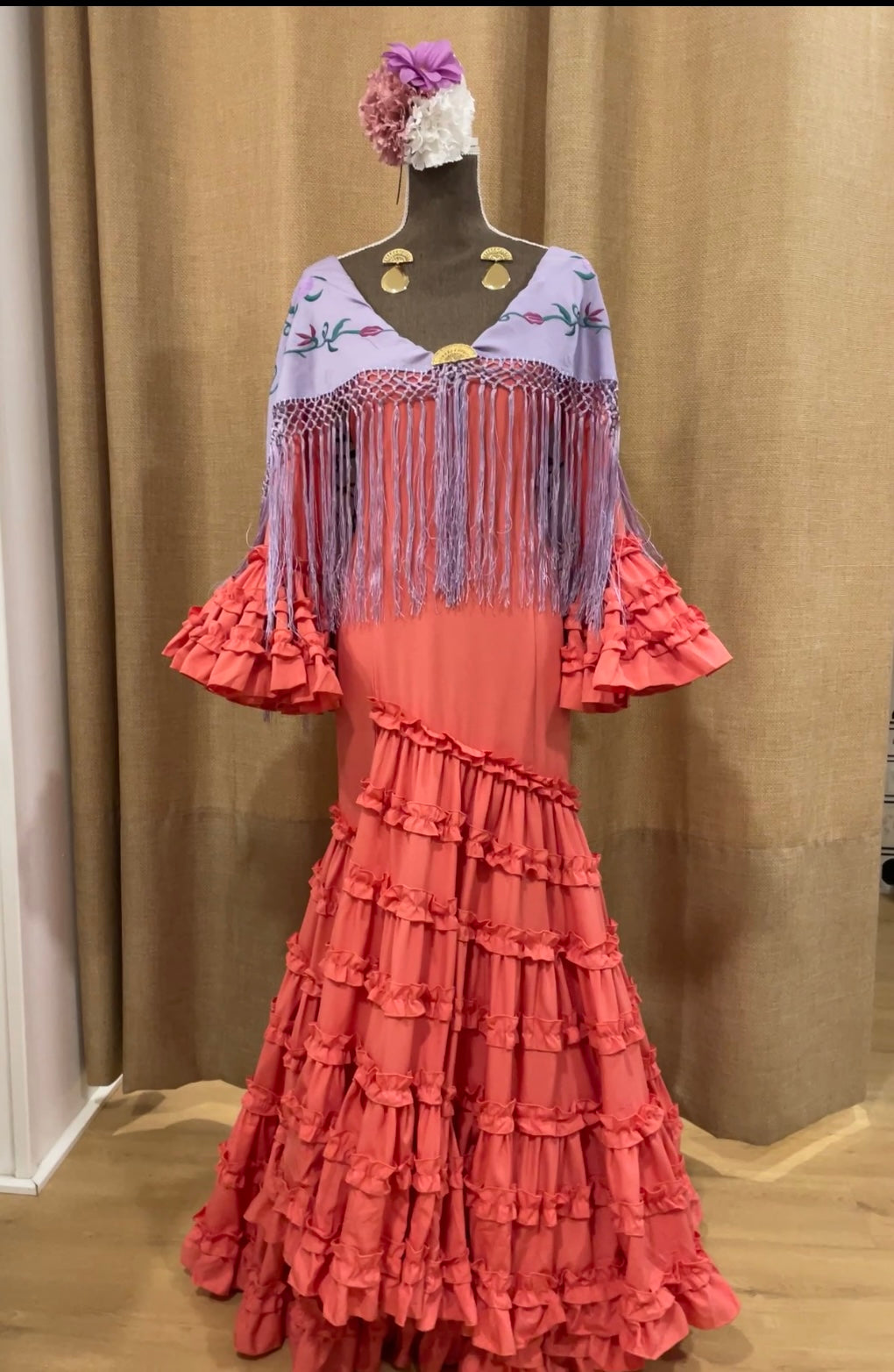 TRAJE FLAMENCA LISO